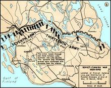 蘇芬戰爭1940年3月13日的戰線