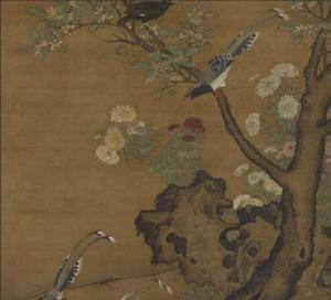 桂菊山禽圖 桂菊山禽圖