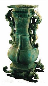 龍耳方壺 龍耳方壺