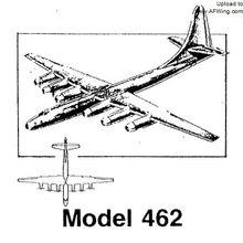 Model 462方案基本上就是B-29的六發放大版