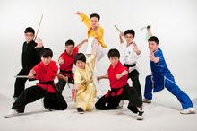 林嘉莉與全體赴美武術隊成員合影