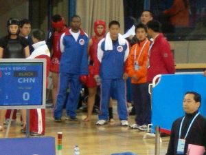 2007 北京世界武術錦標賽督戰中的李憶元