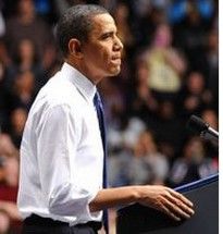 美國總統歐巴馬在演講