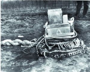 二戰期間落在美國北達科他州一農場裡的一個日本氣球炸彈上的裝置