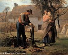 嫁接樹木的農夫