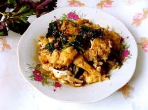 紫蘇爆鱔糊 紫蘇爆鱔糊