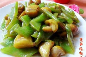 萵筍炒板栗 萵筍炒板栗