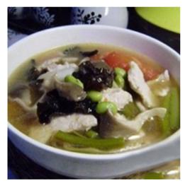 木耳黃花菜肉片湯