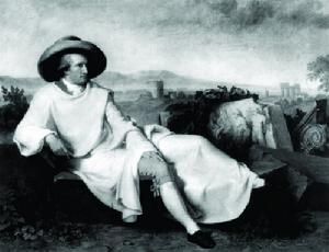 油畫《歌德在羅馬郊外的坎帕尼亞》（梯施拜因繪）