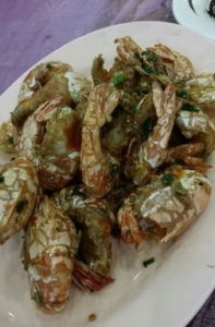 豉油王煎中蝦 豉油王煎中蝦