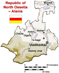 北奧塞梯共和國地圖