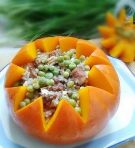 糯米南瓜排骨盅 糯米南瓜排骨盅