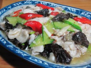 雪筍滑炒魚片 雪筍滑炒魚片