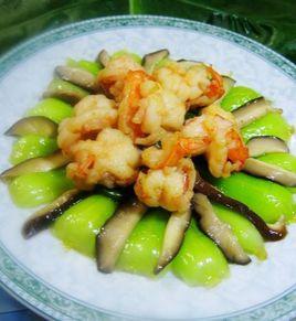 香菇油菜炒蝦仁 香菇油菜炒蝦仁