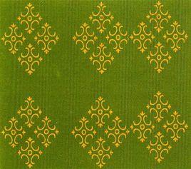綠地十樣花灰纈絹 綠地十樣花灰纈絹
