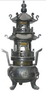 雙閣鼎，高45厘米，寬18厘米