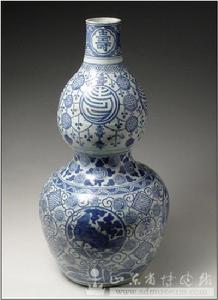 青花壽字葫蘆瓶 青花壽字葫蘆瓶