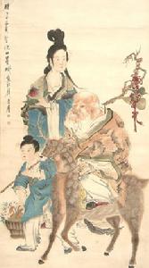 清倪田國畫人物圖 清倪田國畫人物圖