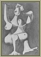 梳理頭髮的婦女 梳理頭髮的婦女