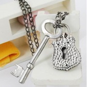 復古古銀鎖鑰匙 毛衣鏈