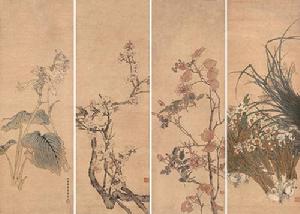 四季花卉(四條屏) 四季花卉(四條屏)