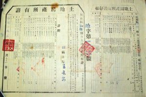 新中國首代土地證 新中國首代土地證