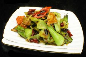 山藥炒菜梗 山藥炒菜梗