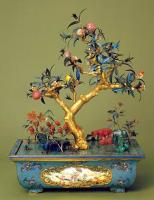 清乾隆鑲寶石九重春色圖盆景 清乾隆鑲寶石九重春色圖盆景