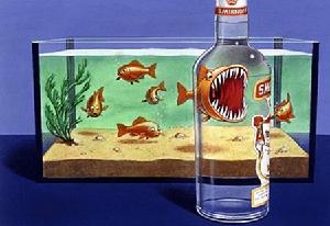 金魚傻傻的外表。。。內心的欲望在Smirnoff前暴露無遺……