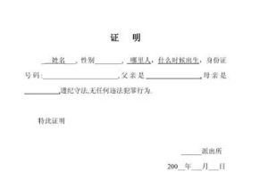 無犯罪記錄證明