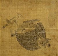 傳元代宋汝志雛雀圖