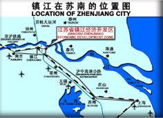 鎮江在蘇南的位置圖