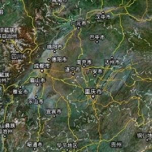 四川盆地城市群示意圖