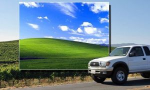 XP屏保與奧利爾拍攝的風景照完美融合在一起