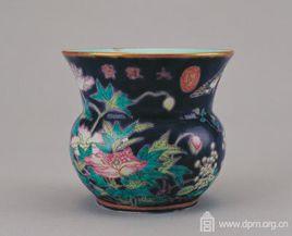 藕荷地繡球芍藥花紋奓斗 藕荷地繡球芍藥花紋奓斗