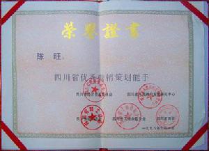 策劃能手榮譽證書