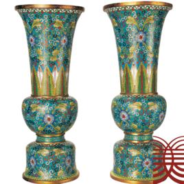 清景泰藍花觚瓶 清景泰藍花觚瓶