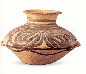 對鳥紋彩陶壺 對鳥紋彩陶壺