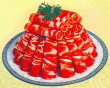 草原羔羊肉片加工過程