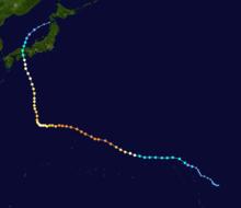 超強颱風浪卡 路徑圖