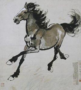 徐悲鴻騁馬圖軸 徐悲鴻騁馬圖軸