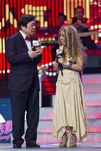 瑪麗亞&middot;芳與趙忠祥錄製天津衛視