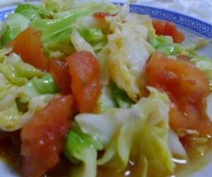 清炒西紅柿圓白菜 清炒西紅柿圓白菜