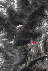 克節朗河谷地區衛星圖