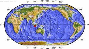印度尼西亞西爪哇省附近的印度洋海域2009年9月2日下午發生芮氏7．3級強烈地震
