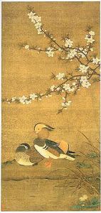 南宋桃花鴛鴦圖軸