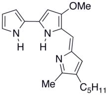 靈菌紅素結構式
