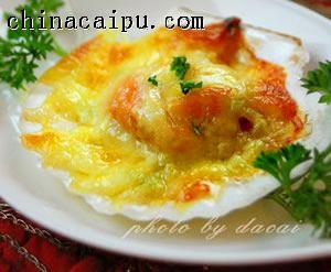 芝士蒜茸焗扇貝