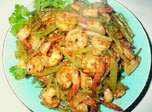 炒鳳尾蝦排