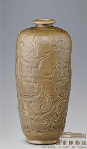 耀州窯青釉刻花萊菔瓷尊 耀州窯青釉刻花萊菔瓷尊